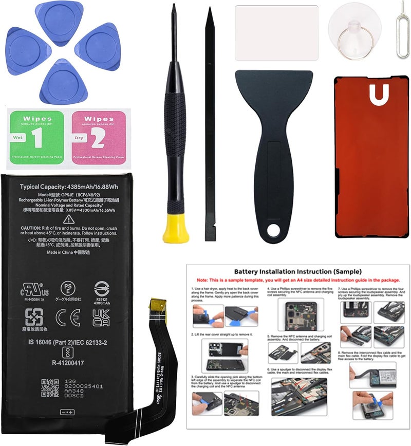 MAXSHARKS New Upgraded Battery for Pixel 7A, GP5JE Replacement Battery Compatible with Pixel 7A GWKK3, GHL1X, G0DZQ, G82U8, with Repair Tools & Instruction - Image 1